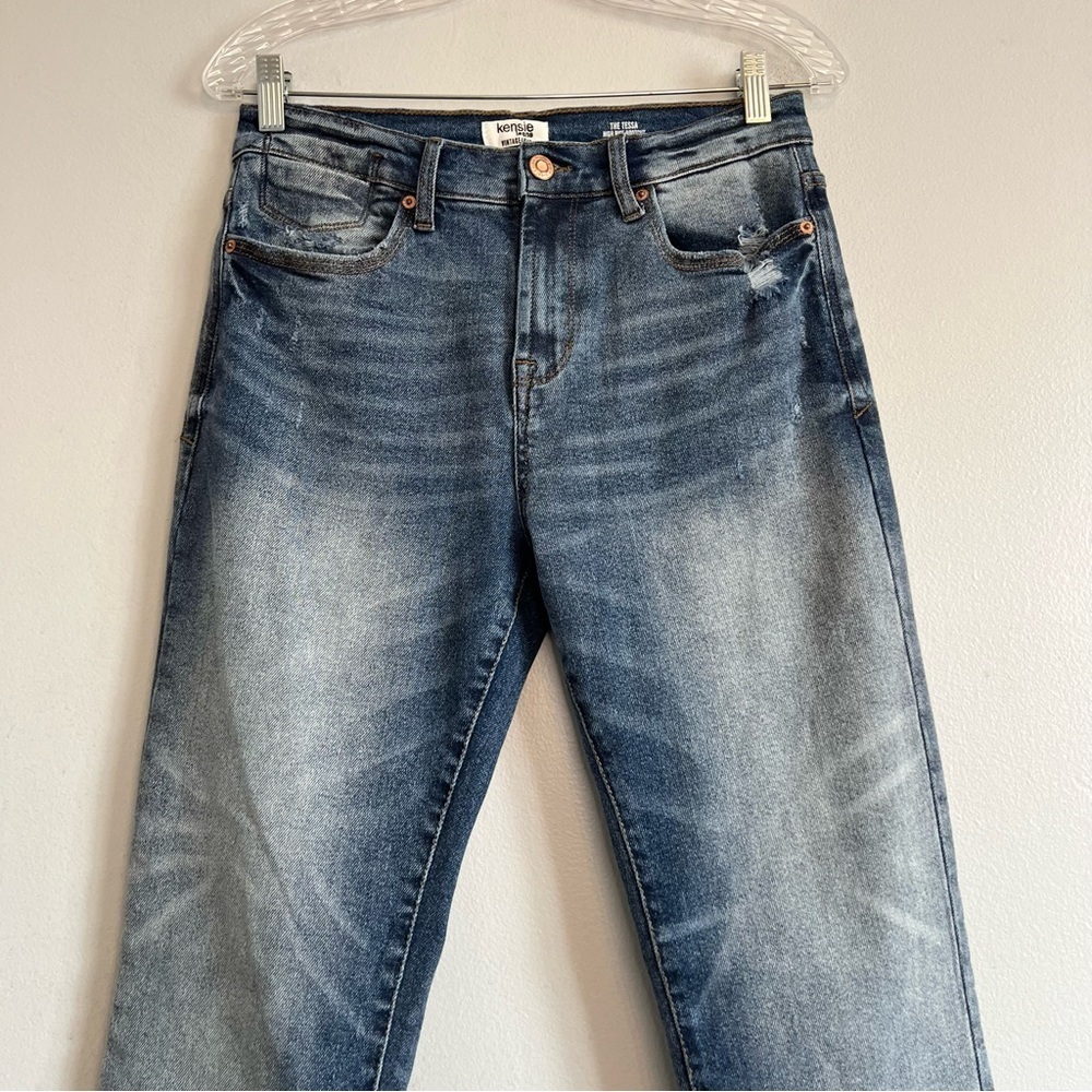 Kensie Womens The Tessa High Rise Bootcut Jeans Sz 28 Whisker Denim - Picture 5 of 9